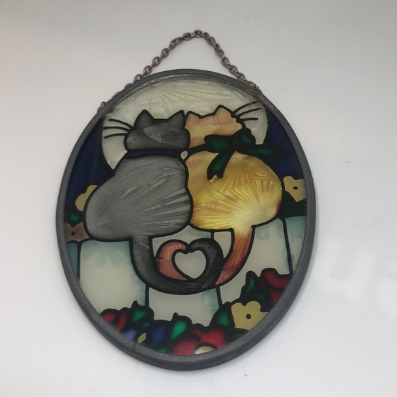 Joan Baker Designs Suncatcher Stained Glass Decor for Cat lovers Heart - Picture 7 of 9